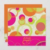 泡モダン/コンテンポラリー招待状 招待状 (正面/裏面)