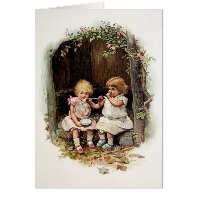 泡ヴィンテージの女の子を吹くこと (正面)