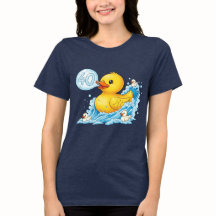 泡付きのゴム製のアヒル 40 ビンゴTシャツ