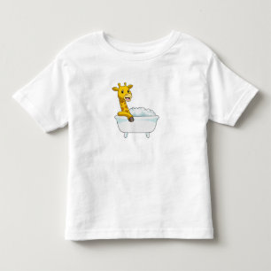 泡付浴槽付キリン トドラーTシャツ