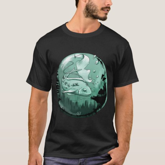 泡吹き魚 Tシャツ (正面)