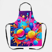 泡吹カラフルき エプロン (正面)