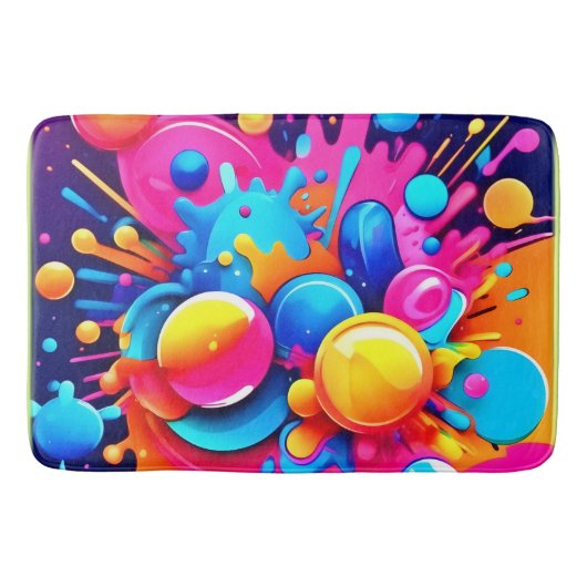 泡吹カラフルき バスマット (正面)