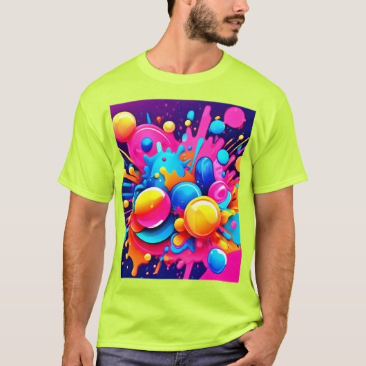 泡吹カラフルき Tシャツ (正面)