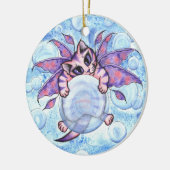 泡妖精の子ネコのファンタジー猫の芸術のオーナメント セラミックオーナメント (左)