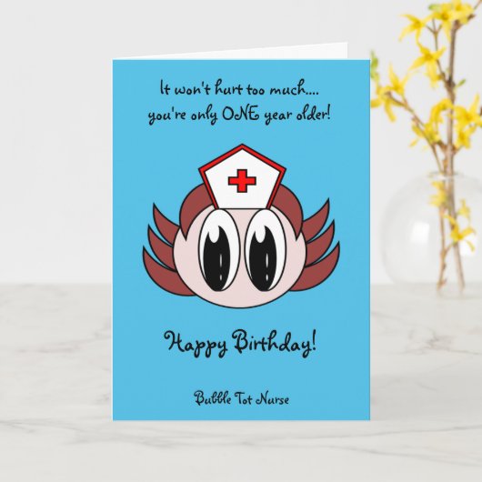 泡幼児のナース カード (黄色い花)