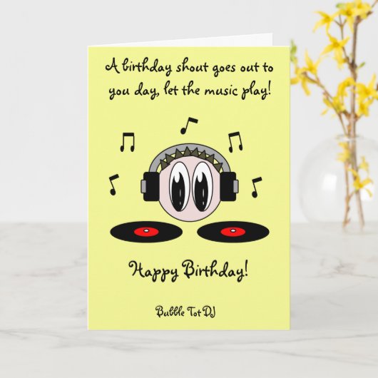 泡幼児DJ カード (黄色い花)