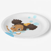 泡強打の誕生日のプレート ペーパープレート (アングル)