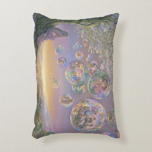 "泡木"のアクセントの枕 アクセントクッション (正面(垂直))