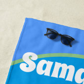 泡漫画の模様が入った可愛いハッピーゴールドフィッシュ ビーチタオル (インサイチュ)