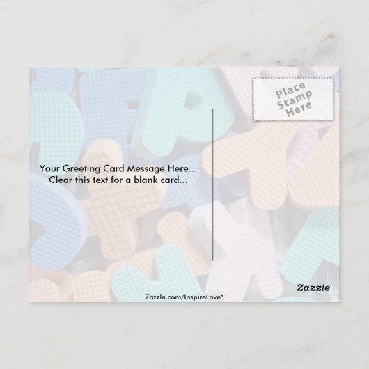 泡状のクローズアップ子供へ ポストカード (裏面)