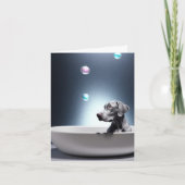 泡状グリーティングカード付きワイマラ カード (正面)