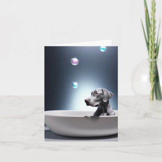 泡状グリーティングカード付きワイマラ カード (正面)