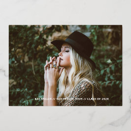 泡状トレンディーフォイル卒業発表 箔招待状