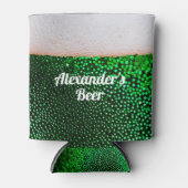 泡立おもしろいったビールパーソナライズされた 缶クーラー (正面)