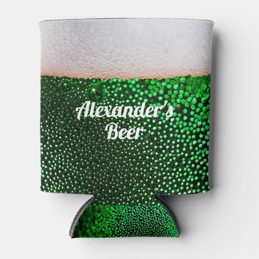 泡立おもしろいったビールパーソナライズされた 缶クーラー (正面)