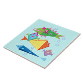 泡立おもしろいてた魚 タイル (側面)