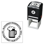 泡立ちビアマグネーム差出人住所 セルフインキングスタンプ (インサイチュ)