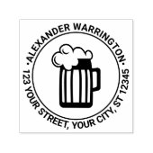 泡立ちビアマグネーム差出人住所 セルフインキングスタンプ (デザイン)