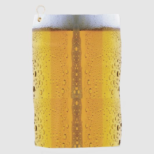 泡立ちビール ゴルフタオル (正面)