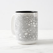 泡立ちビール – モノクロマグ ツートーンマグカップ (正面左)