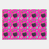 泡立ち大釜魔法ポーション目玉ハロウィン ラッピングペーパーシート (正面2)