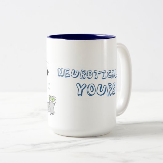 泡立ったチビ（小さくかわいく書いた感じ）及びジェルメーヌのマグ ツートーンマグカップ (正面右)