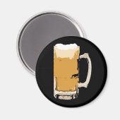 泡立ったビアアートポップ・アートののマグカップ マグネット (正面/裏面)