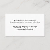 泡立ったビールのマグカップ | 醸造 名刺 (裏面)