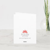 泡立つシャンペン"応援!" 挨拶 カード (裏面)