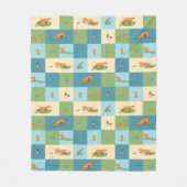 泡立つビズラス フリースブランケット (正面)