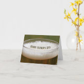 泡立つビールのお父さんの日 カード (黄色い花)