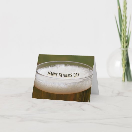 泡立つビールのお父さんの日 カード (正面)