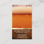 泡立つビール |木目金ゴールドメタリック 名刺 (裏面)