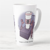 泡立つマグカップ カフェラテマグ (右アングル)