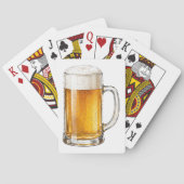 泡立つ冷たいビールマグ飲み手 トランプ (裏面)