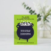 泡立つ大がまの恐ろしい緑のハローウィンパーティ 招待状 (スタンド正面)