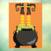 泡立つ大釜から突き出る魔女の足 ウィンドウサイン (シート3)