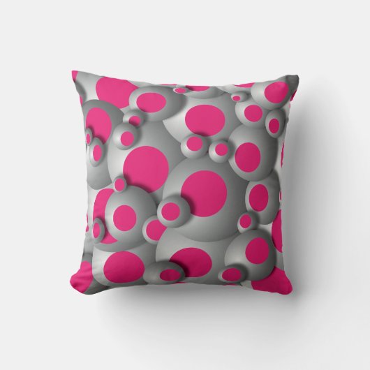 泡立つ泡ホットピンク クッション (正面)