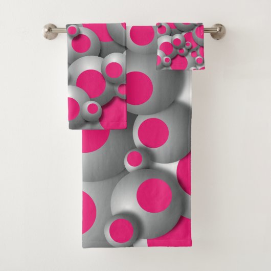 泡立つ泡ホットピンク バスタオルセット (インサイチュ)