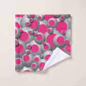 泡立つ泡ホットピンク バスタオルセット (ウォッシュタオル)