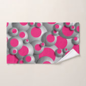 泡立つ泡ホットピンク バスタオルセット (ハンドタオル)