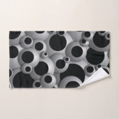 泡立つ泡(黒) バスタオルセット (ハンドタオル)