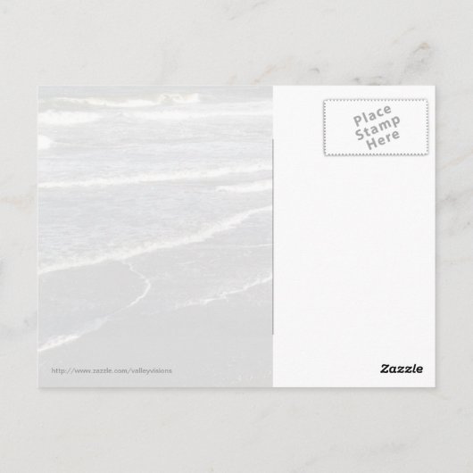 泡立つ波 ポストカード (裏面)