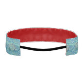 泡立つ海の青い絵画海 アスレチックヘッドバンド (裏面)