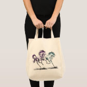 泡立つ競走馬 トートバッグ (正面(商品))