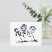 泡立つ競走馬 ポストカード (スタンド正面)