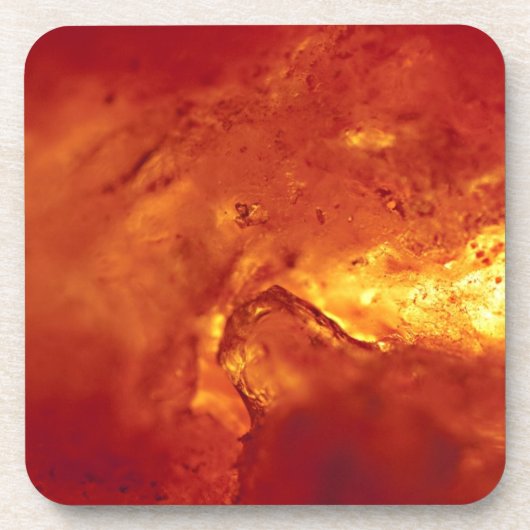 泡立つ赤い熱い溶岩 コースター (正面)