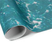 泡立つ青黒グラデーション海の水 ラッピングペーパー (ロールコーナー)