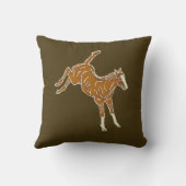 泡立つ馬の群れ – 透明数々のカラー。 クッション (裏面)